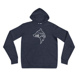 White Wolf Large Design Lightweight Hoodie